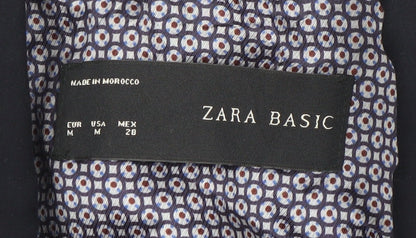 Zara Women's Blue Slim Fit Single-Breasted Lined Blazer Size 12