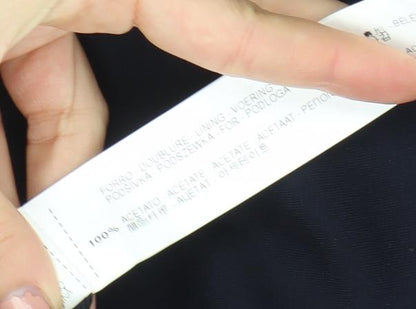 Zara Women's Blue Slim Fit Single-Breasted Lined Blazer Size 12