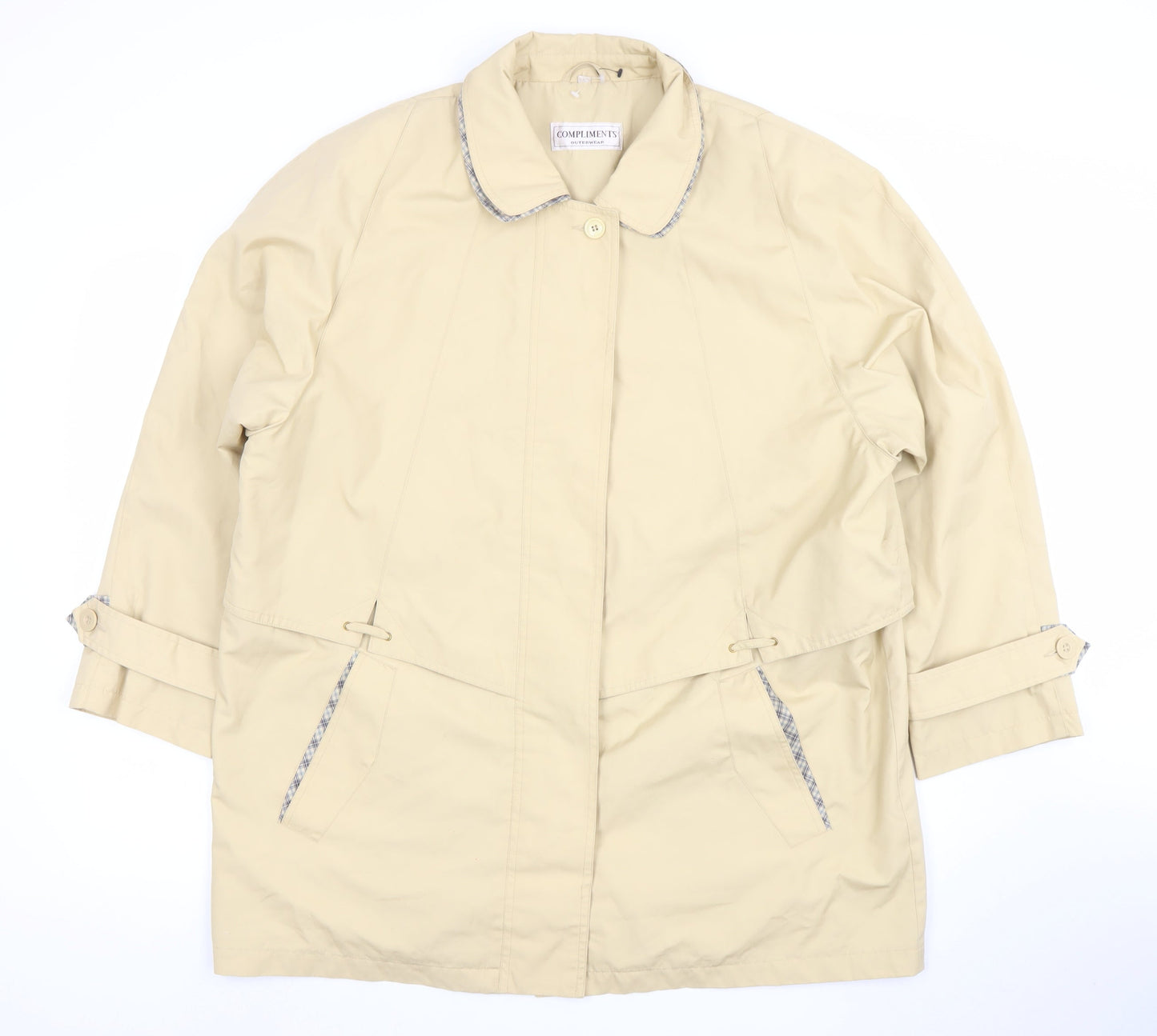 Womens UK Size 18 Compliments Beige Rain Coat