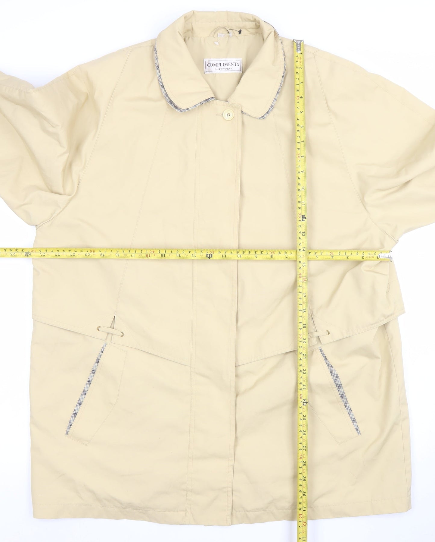 Womens UK Size 18 Compliments Beige Rain Coat