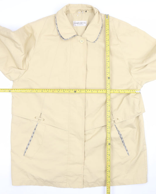 Womens UK Size 18 Compliments Beige Rain Coat