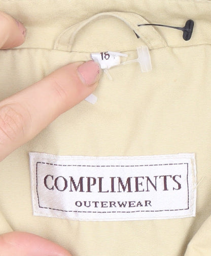 Womens UK Size 18 Compliments Beige Rain Coat