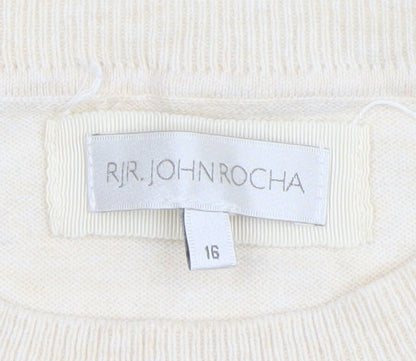 Womens UK Size 16 RJR John Rocha Ivory Basic Blouse