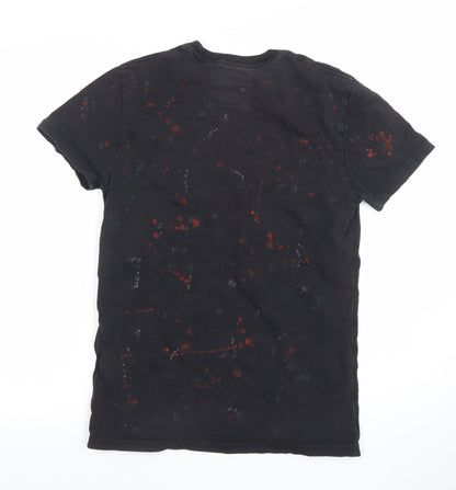 Superdry Men's Black Graphic Print Vintage T-Shirt Size M