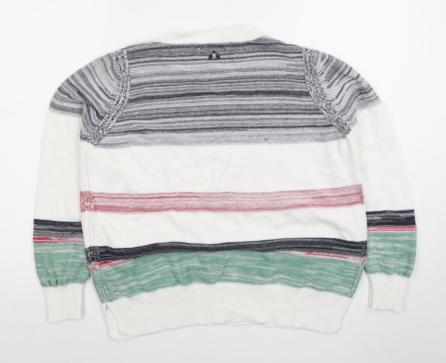 Barbour Women's Multicoloured Cotton Striped Pullover Jumper Size 12