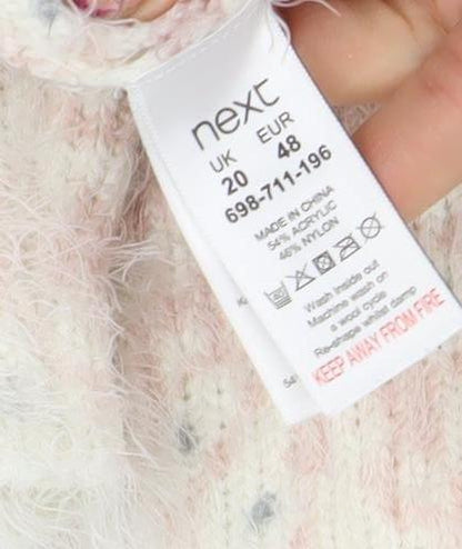 Womens UK Size 20 NEXT Pink Pullover Jumper