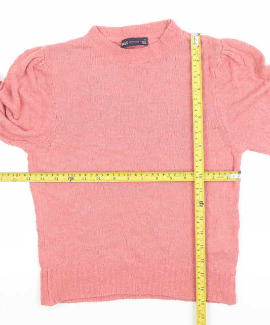Womens UK Size 10 Marks and Spencer Pink Pullover Jumper
