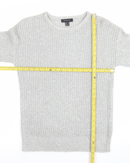 Womens UK Size 10 Atmosphere Silver Pullover Jumper