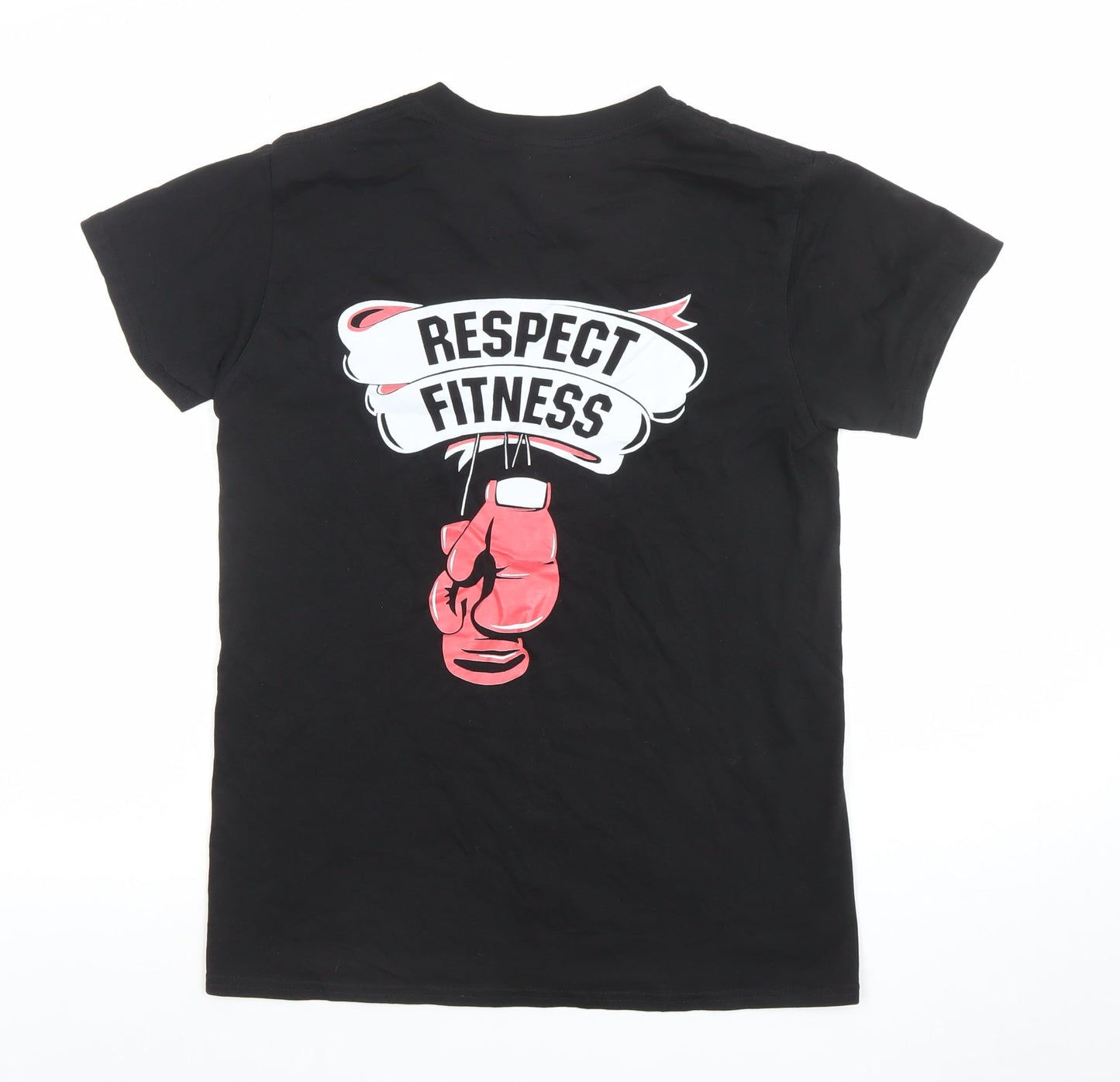 Womens UK Size S Casual Classics Black Basic T-Shirt