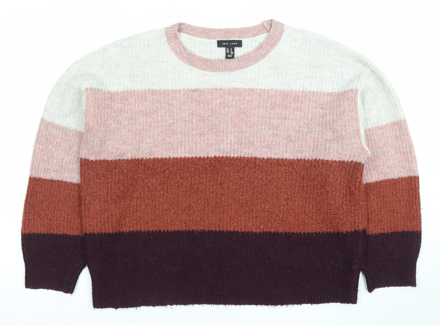 Womens UK Size M New Look Multicoloured Pullover Jumper