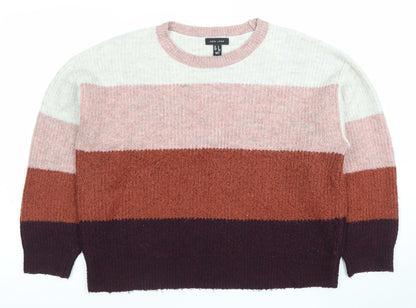 Womens UK Size M New Look Multicoloured Pullover Jumper