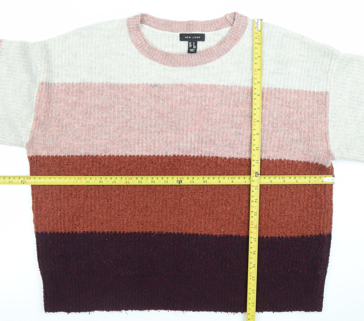 Womens UK Size M New Look Multicoloured Pullover Jumper