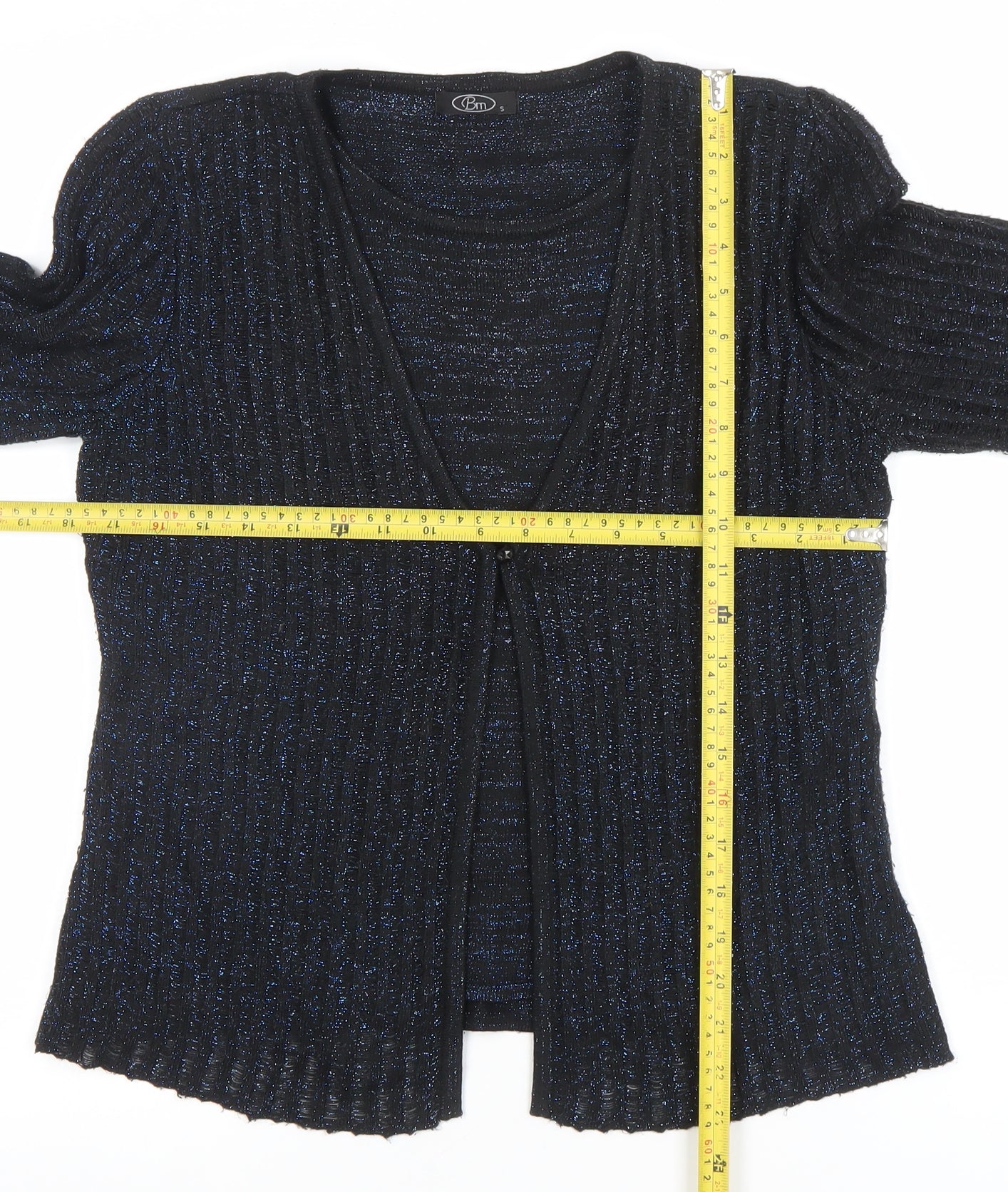 Womens UK Size S Pm Black Cardigan Jumper