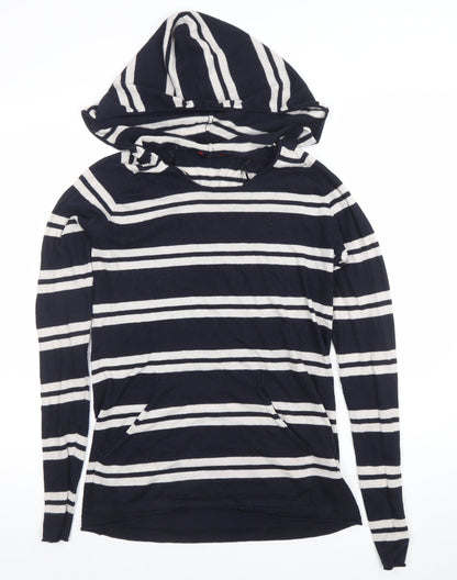 Womens UK Size 8 INC International Concepts Blue Hooded Pullover Jumper