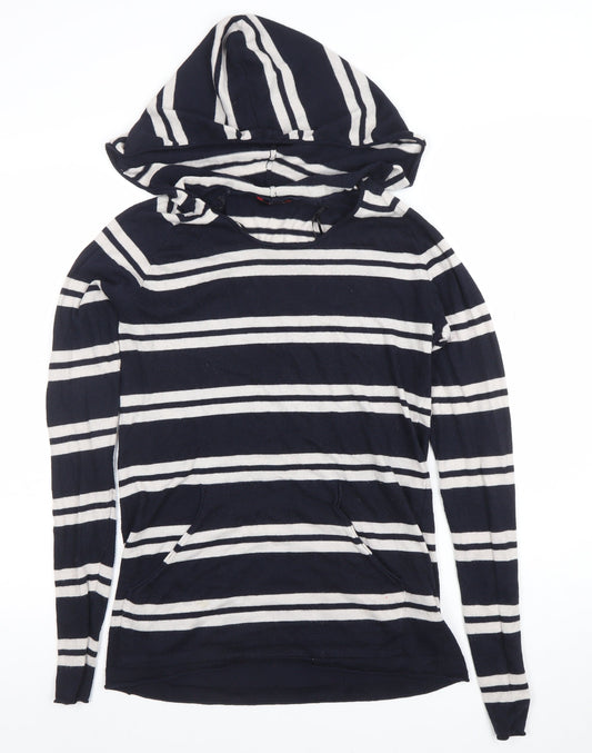 Womens UK Size 8 INC International Concepts Blue Hooded Pullover Jumper