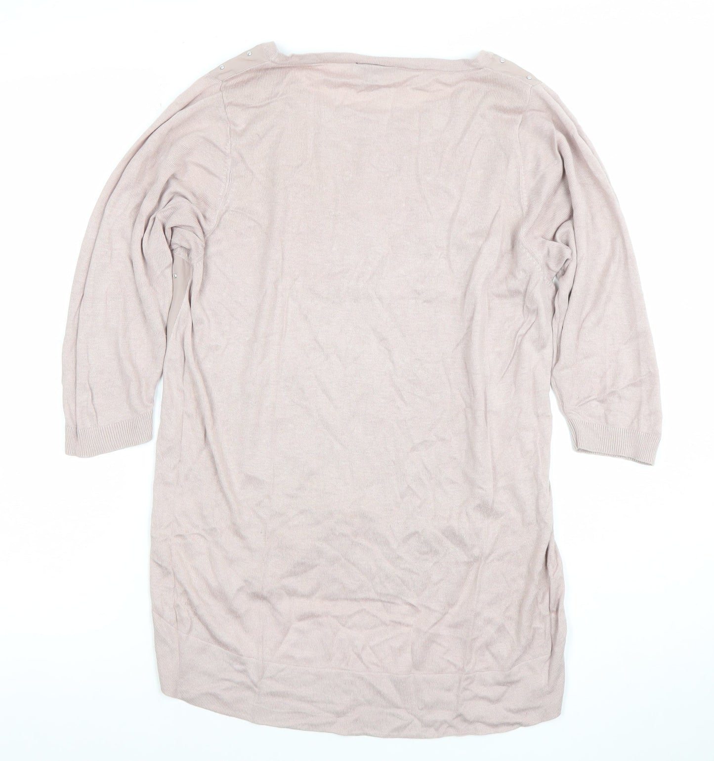 Womens UK Size 6 Warehouse Beige Tunic Blouse
