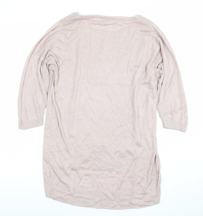 Womens UK Size 6 Warehouse Beige Tunic Blouse