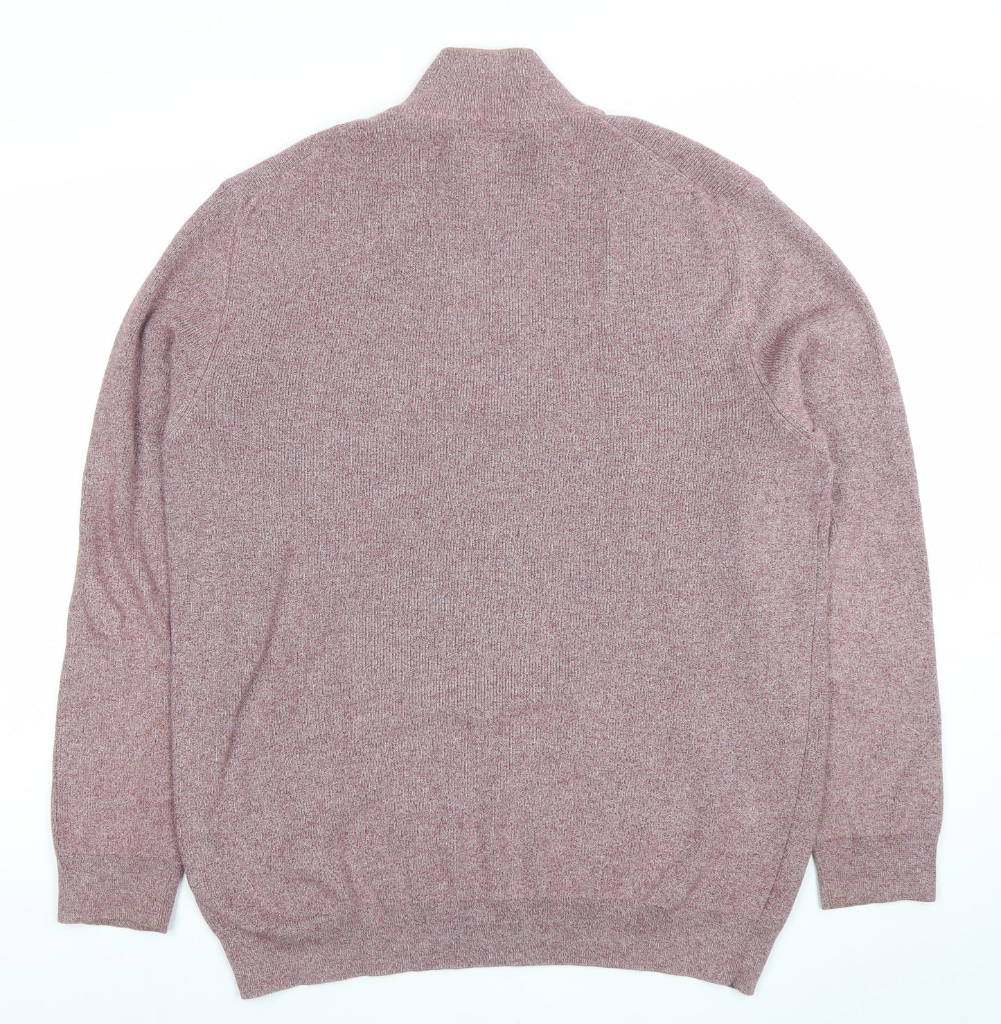 Gant Men’s Red 2XL Cotton Half Zip Jumper High Neck Knit