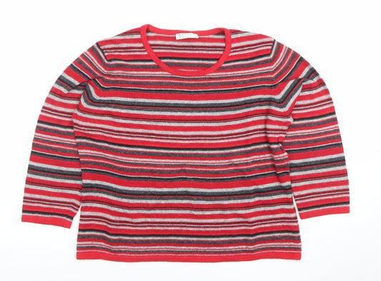 Womens UK Size L Precis Petite Red Pullover Jumper