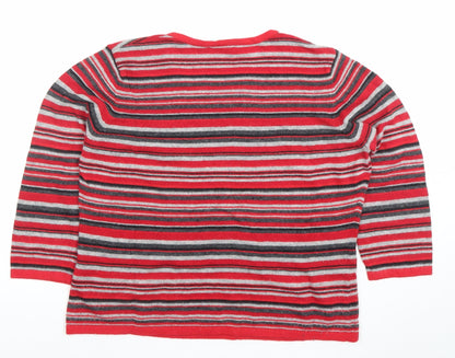 Womens UK Size L Precis Petite Red Pullover Jumper