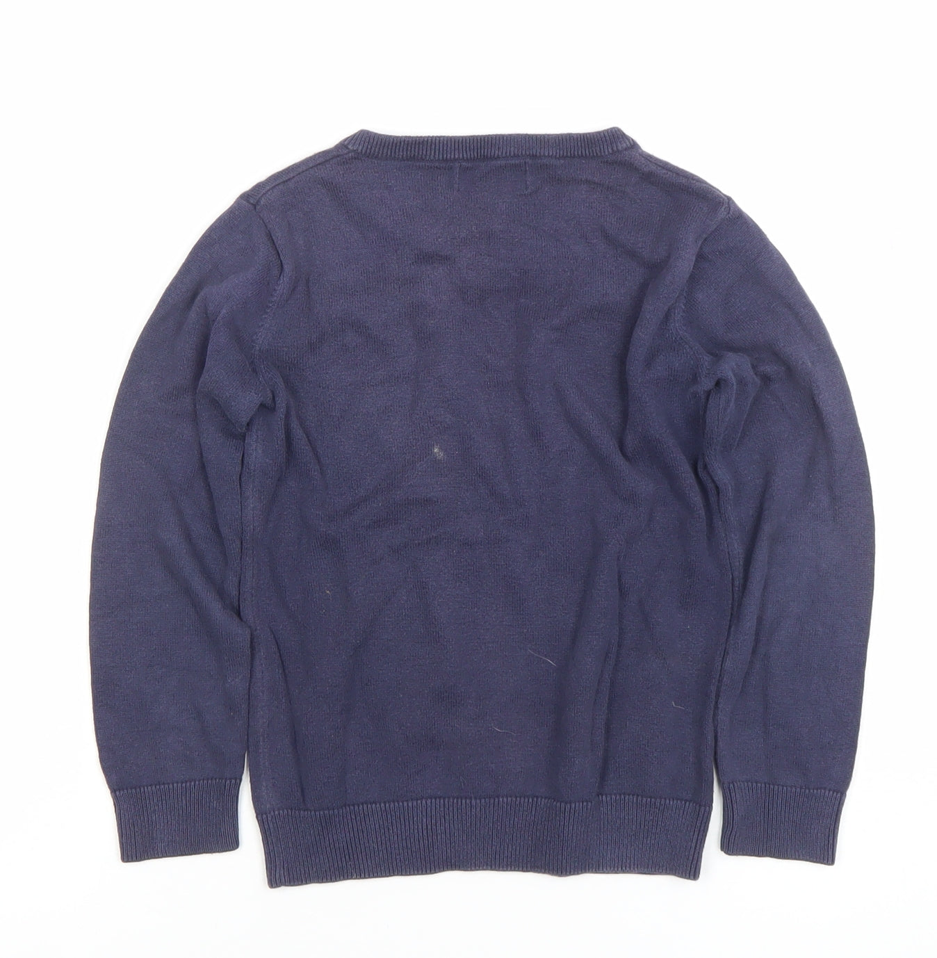 Boys UK Size 5-6 Years Fred Perry Blue Pullover Jumper