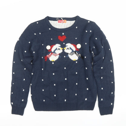 Girls UK Size 11-12 Years Lily & Dan Blue Pullover Jumper
