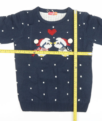 Girls UK Size 11-12 Years Lily & Dan Blue Pullover Jumper