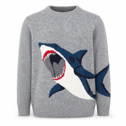 Girls UK Size 8-9 Years FatFace Grey Pullover Jumper