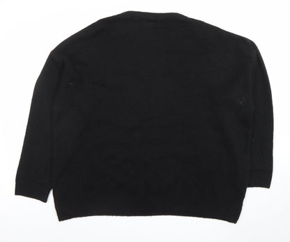 Disney Mickey & Friends at George Womens Black XL Sequin Christmas Jumper