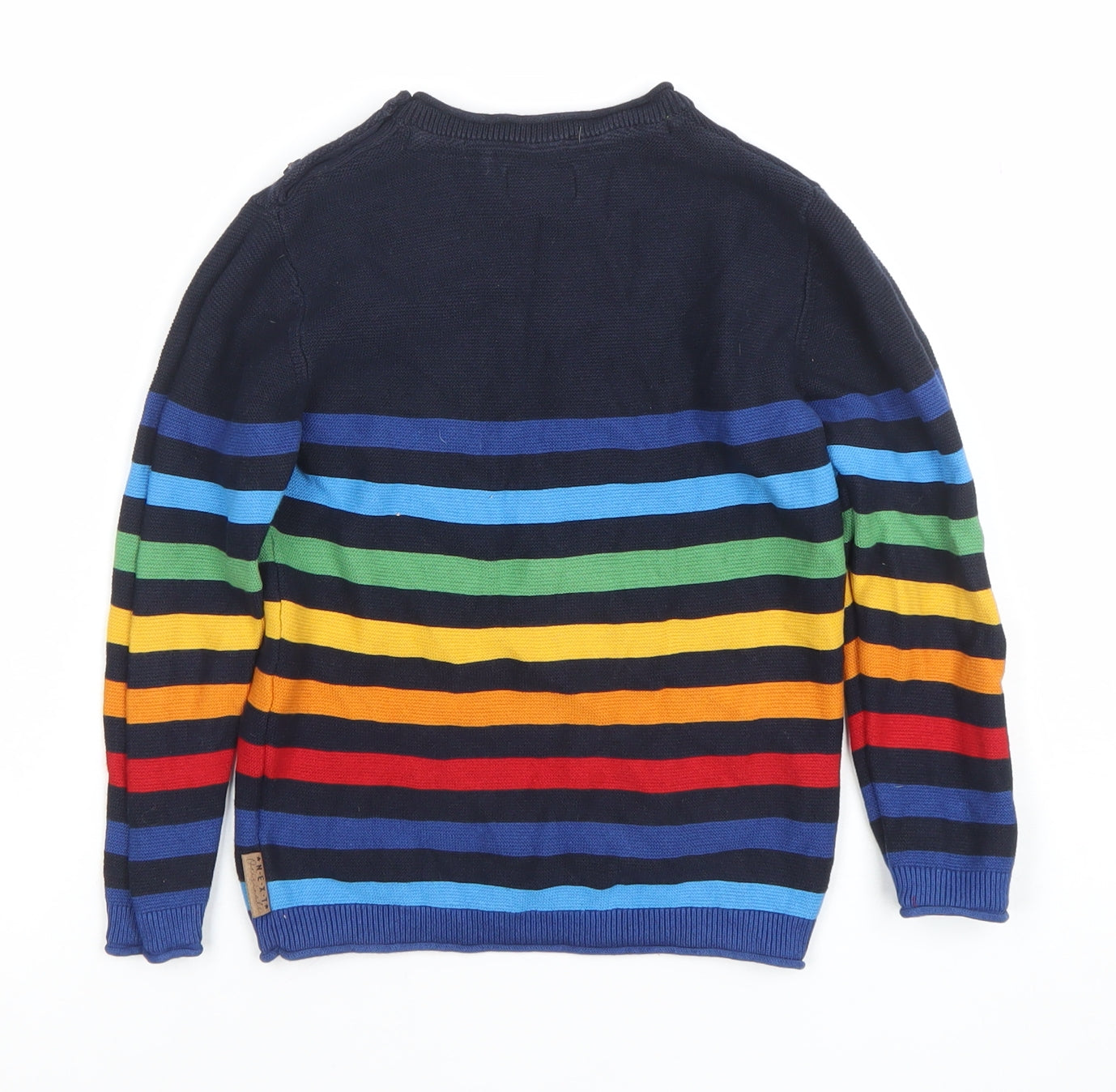 Next Boys Multicoloured Striped Cotton Crew Neck Jumper 3-4 Years