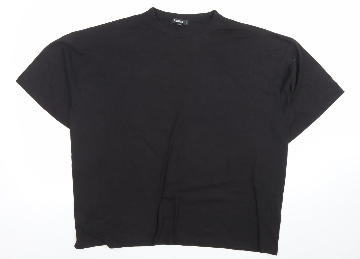 Womens UK Size 12 Missguided Black Basic T-Shirt