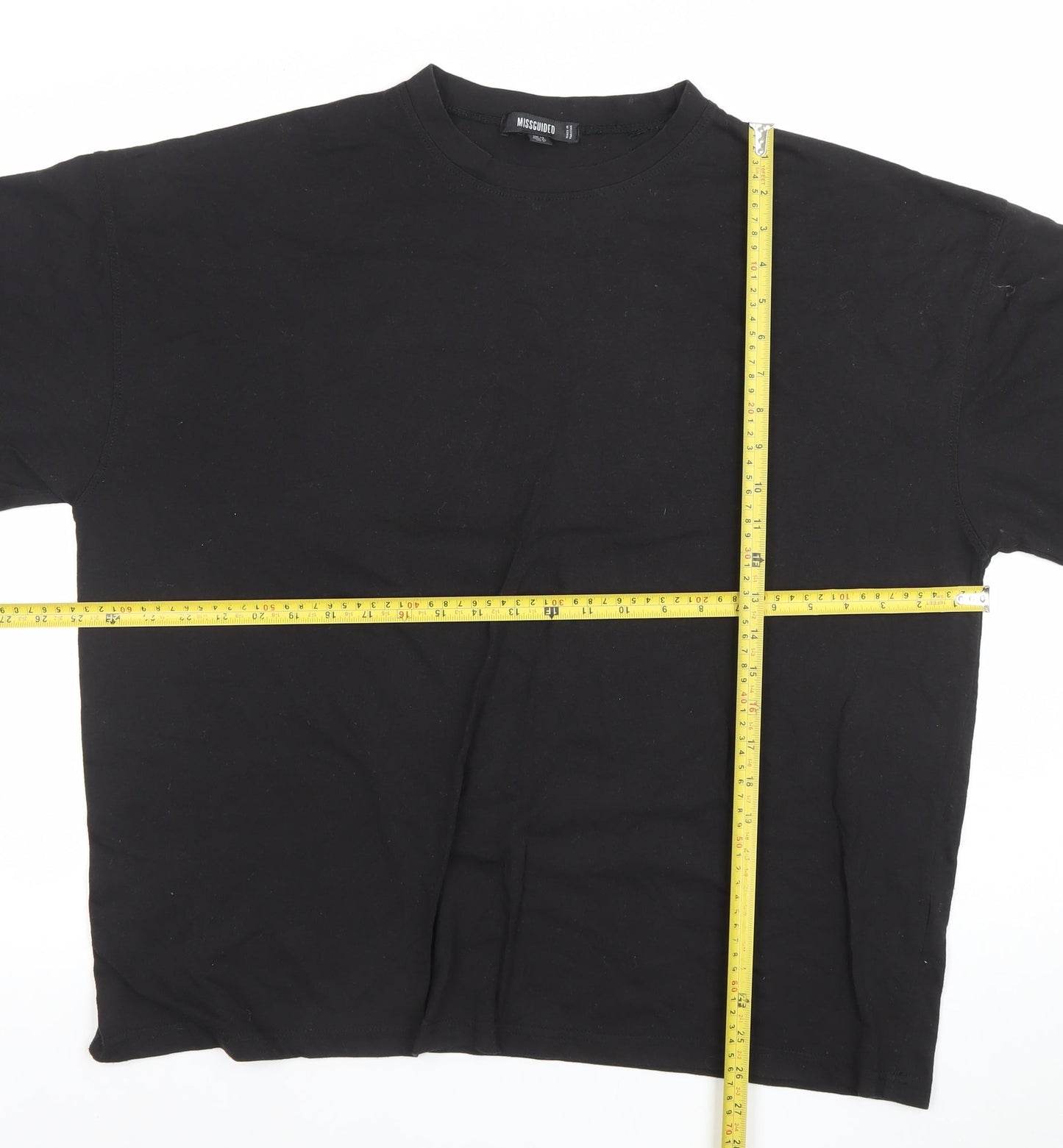 Womens UK Size 12 Missguided Black Basic T-Shirt