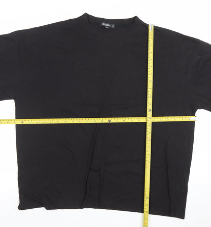 Womens UK Size 12 Missguided Black Basic T-Shirt