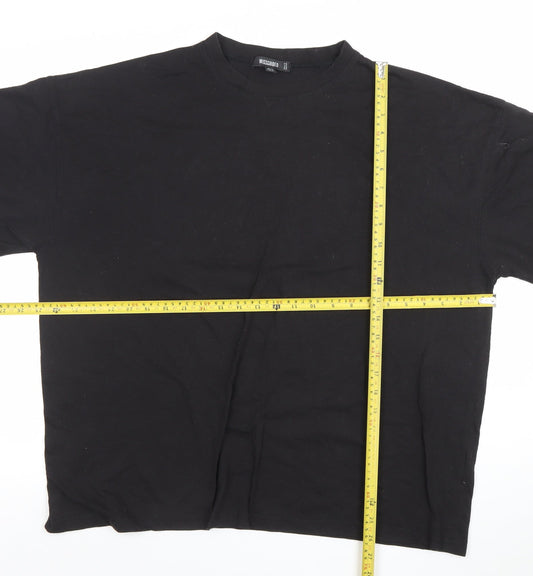Missguided Womens Black Size 12 Graphic Print Relaxed Fit T-Shirt