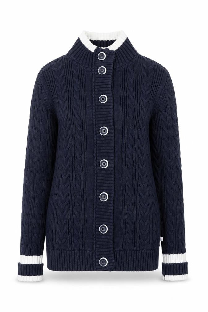 Womens UK Size 8 Crew Clothing Co. Blue Cardigan Jumper