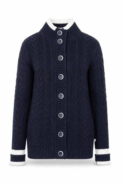 Womens UK Size 8 Crew Clothing Co. Blue Cardigan Jumper