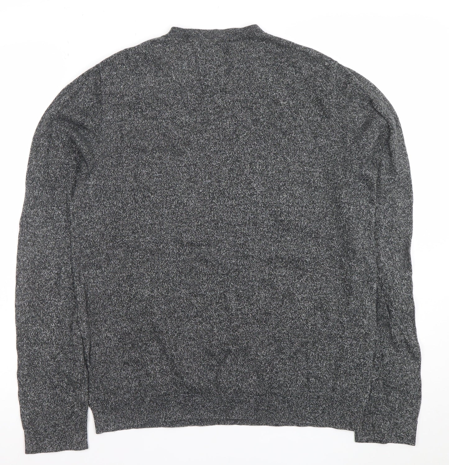 Topman Men's Grey Knit Cotton Crew Neck Pullover Jumper M