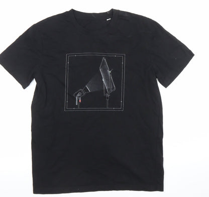 Stanley/Stella Men's Black Graphic Organic Cotton T-Shirt Size S