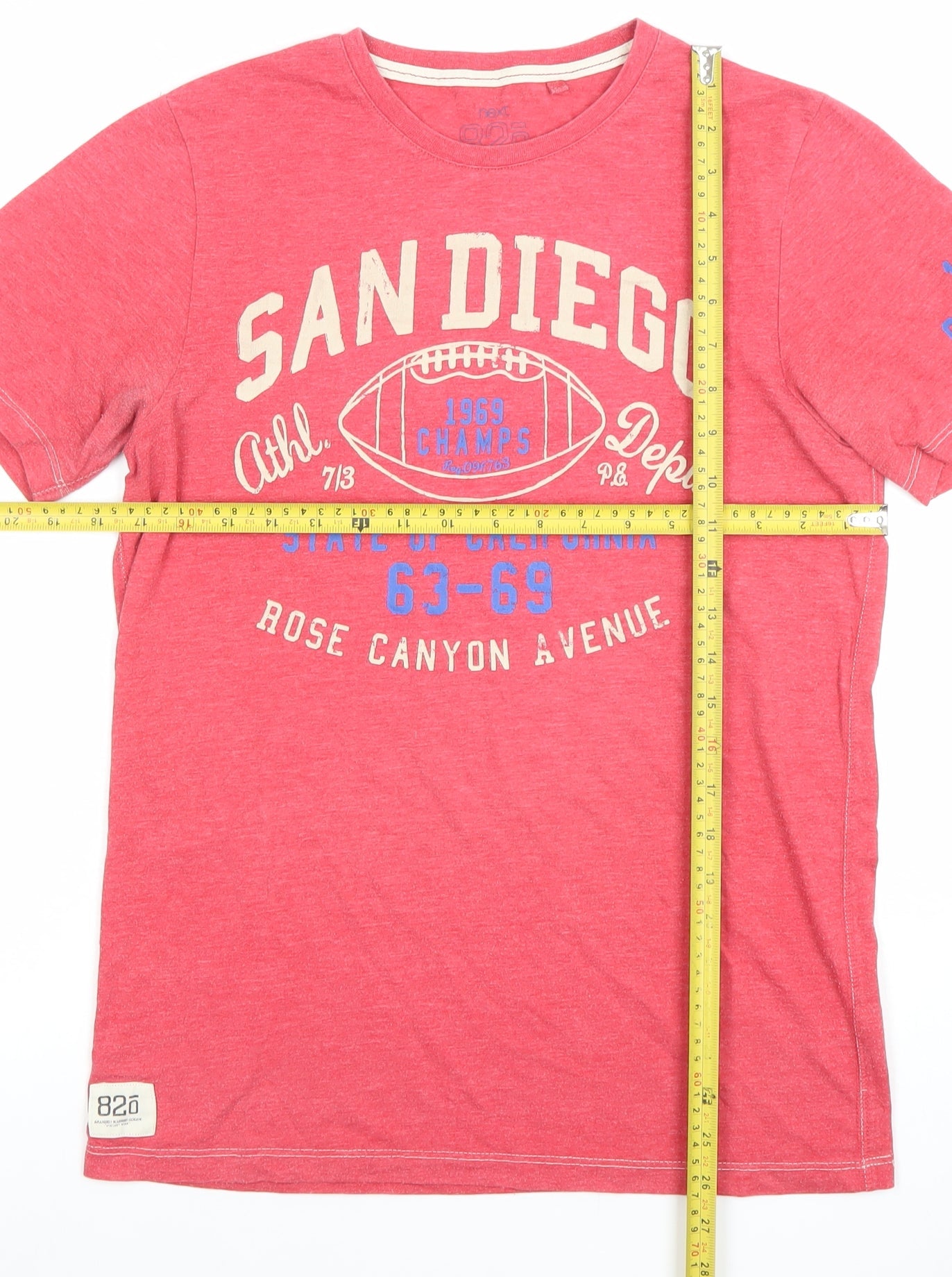 Mens UK Size S NEXT Red  T-Shirt