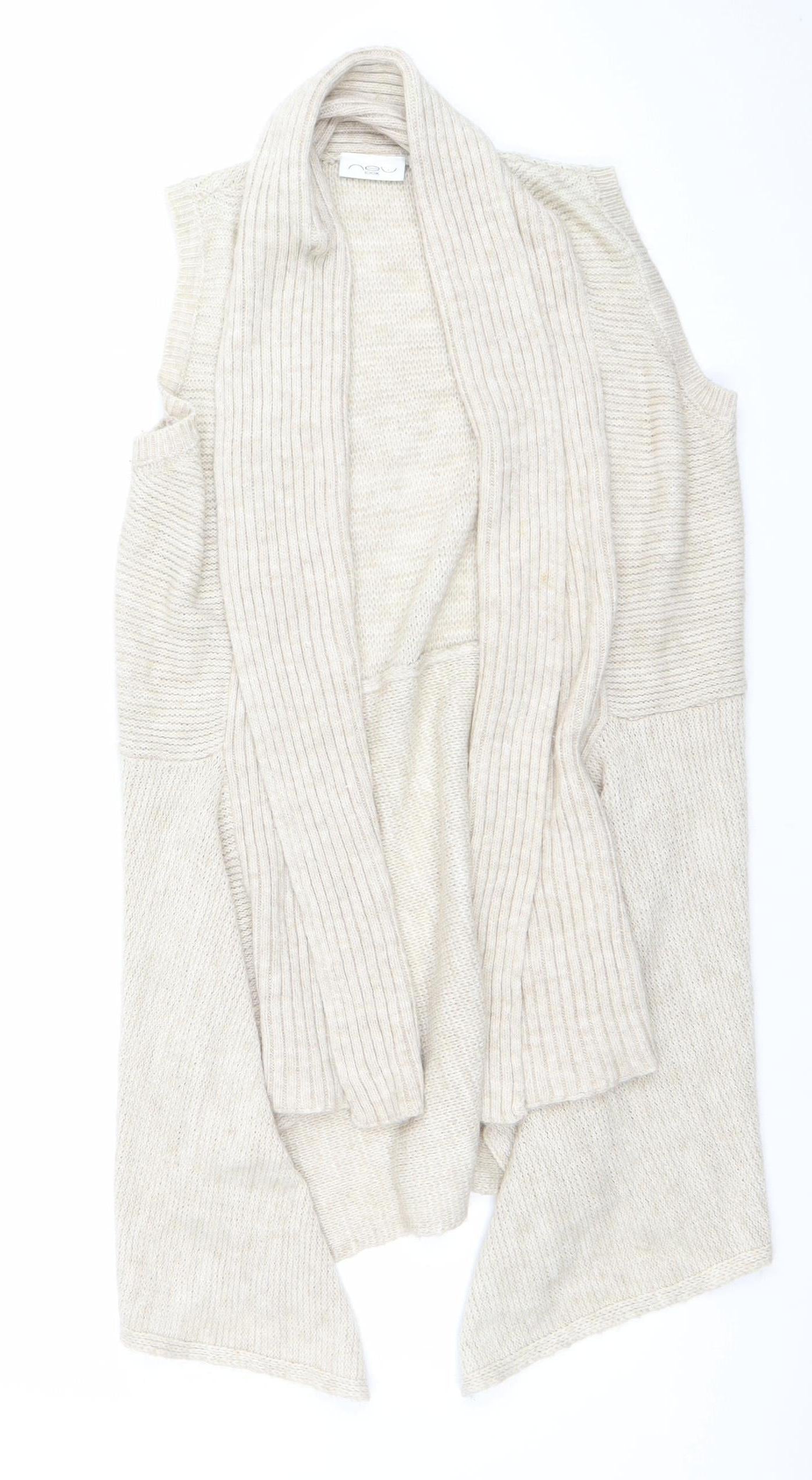 Womens UK Size 10 New Look Beige Cardigan Jumper