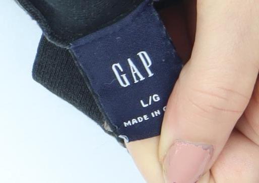 GAP Womens Brown Striped V-Neck Long Sleeve Slim Fit Pullover Jumper Size L