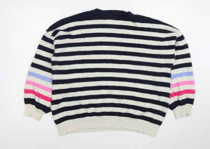 F&F Women’s Multicoloured Striped Star Pullover Jumper XL