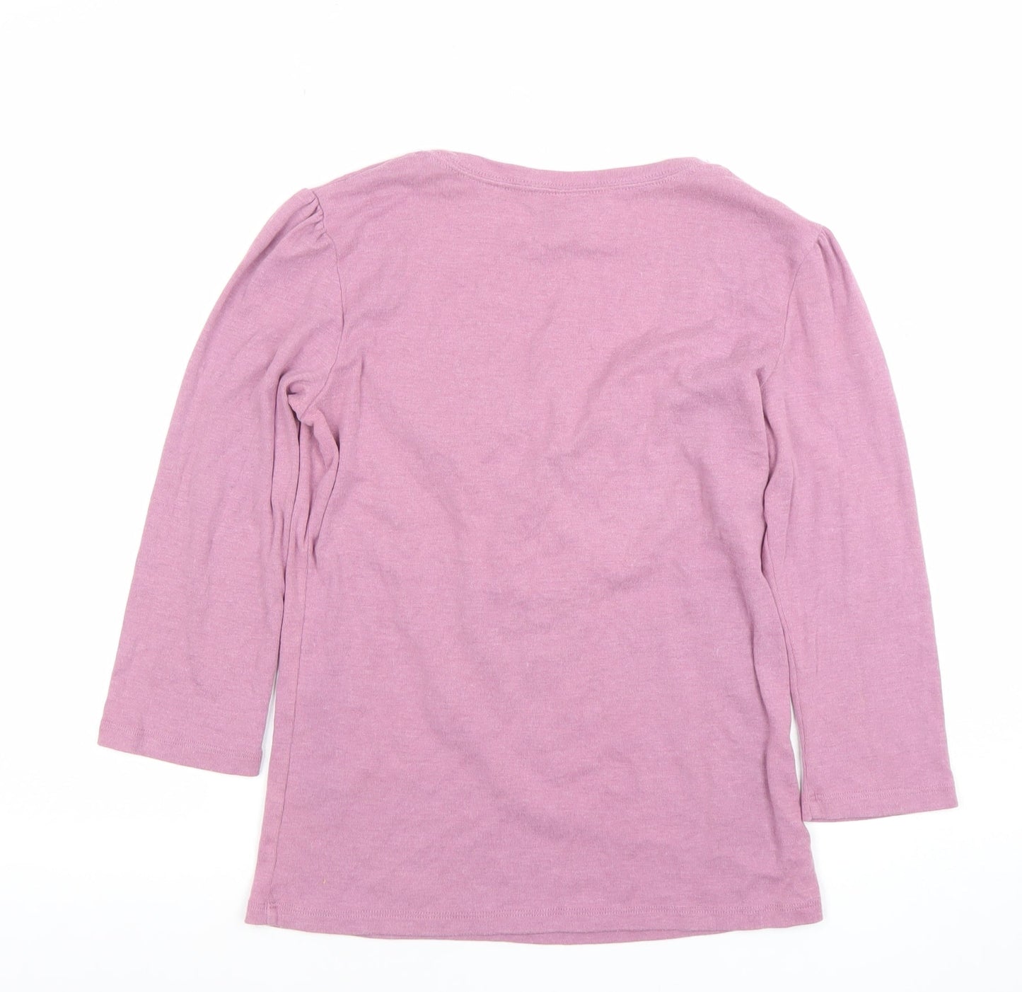 Womens UK Size 12 Marks and Spencer Pink Basic T-Shirt