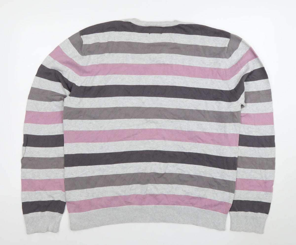Mens UK Size L BHS Grey Pullover Jumper