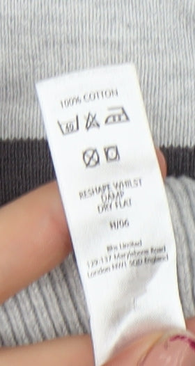 Mens UK Size L BHS Grey Pullover Jumper