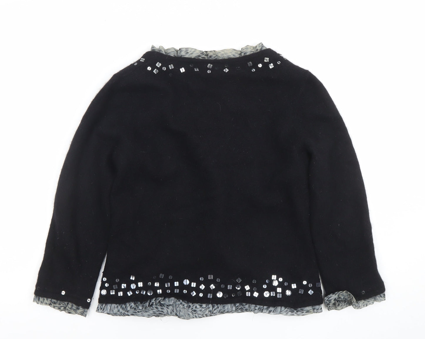 Womens UK Size 14 Jeff & Co Black Cardigan Jumper