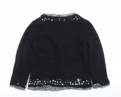 Womens UK Size 14 Jeff & Co Black Cardigan Jumper