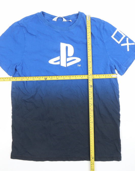Boys UK Size 14 Years H&M Blue Basic T-Shirt
