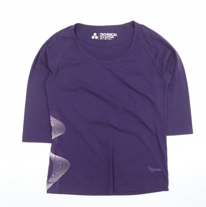Womens UK Size 12 Tog 24 Purple Basic T-Shirt