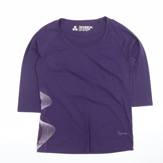 Womens UK Size 12 Tog 24 Purple Basic T-Shirt